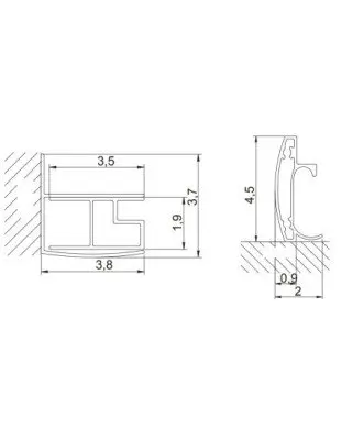 Paroi de douche frontale coulissante fixe Bella | Kassandra