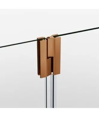 Paroi de douche fixe en cuivre plus Paroi de douche pliant