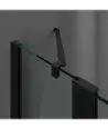 Paroi de baignoire noire 1 fixe + 1 porte battante Open