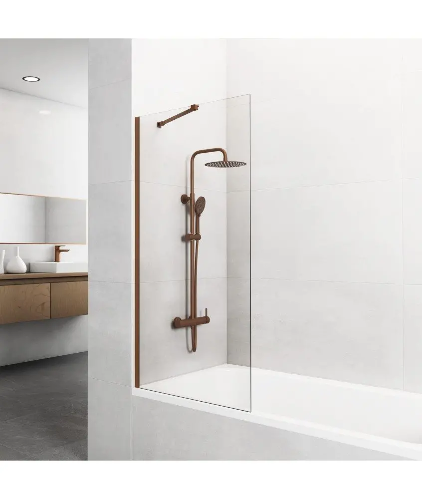 Pare-baignoire fixe en cuivre GME en Melonbath | Écrans de salle de bains | Offres