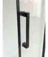 Paroi de douche frontale noire 2 fixe 2 coulissante Treban
