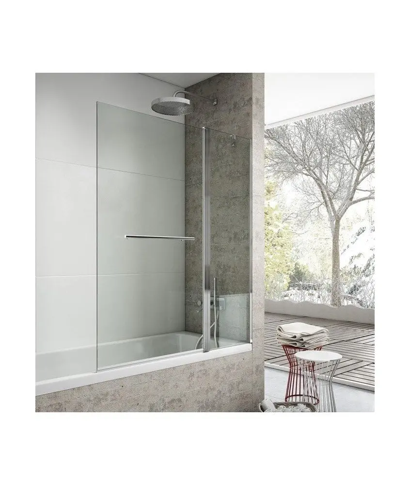 Paroi de baignoire 1 fixe plus 1 pliant Brest Torvisco en Melonbath | Écrans de salle de bains | Offres