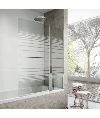 Paroi de baignoire 1 fixe plus 1 pliant Brest