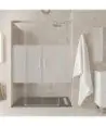 Paroi de douche frontale 2 fixe 2 coulissante Treban