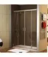 Paroi de douche frontale 2 fixes + 2 coulissantes Niza