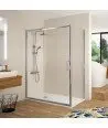 Paroi de douche rectangulair fixe + coulissante + latéral fixe Bella