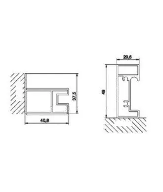 Paroi de douche fixe et coulissante série 300 Kassandra