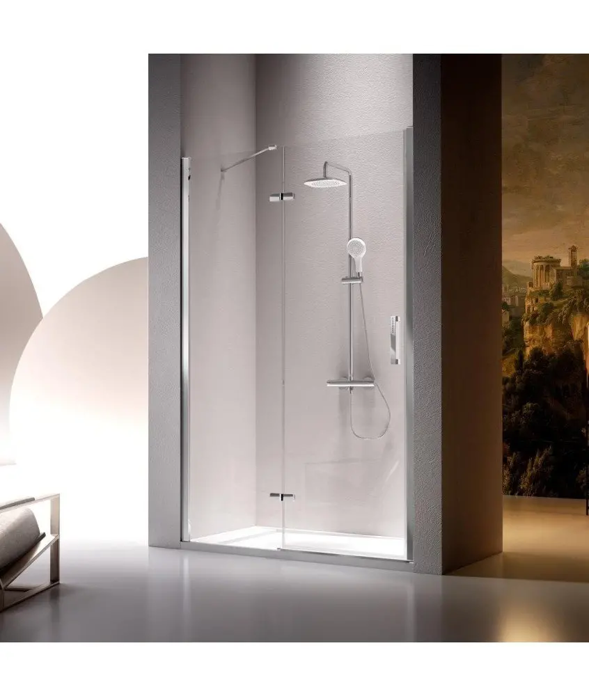 Paroi de douche 1 fixe plus 1 pivotant Nardi Kassandra en Melonbath | Écrans de salle de bains | Offres