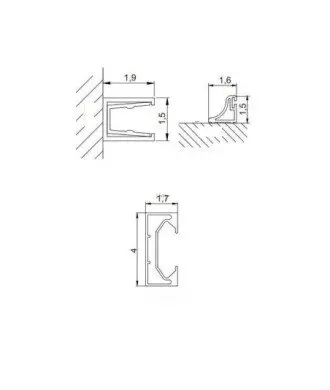 Paroi de douche rectangulaire 2 fixes + 1 coulissante Luna