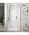 Paroi de douche rectangulaire pliante + côté fixe Nardi