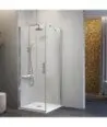 Paroi de douche pliante rectangulaire + côté fixe Nardi