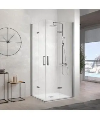 Paroi de douche angulaire pliante Nardi Kassandra en Melonbath | Écrans de salle de bains | Offres