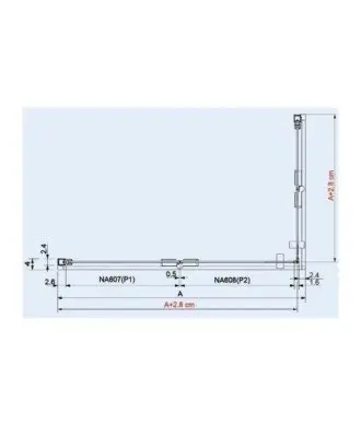 Paroi de douche angulaire pliante Nardi | Offre