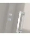 Paroi de douche blanc 2 portes vitrées fixes + 2 coulissantes