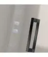 Paroi de douche noire 1 fixe plus 1 porte coulissante Glasé | GS102