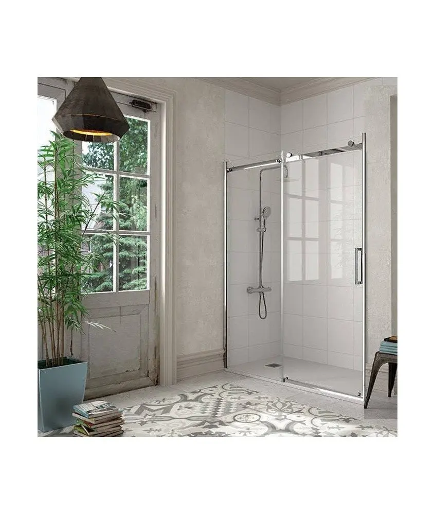 Paroi de douche frontale en acier inoxydable Liberty Kassandra en Melonbath | Écrans de salle de bains | Offres