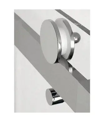 Paroi de douche fixe et porte coulissante Liberty | acier inoxidable