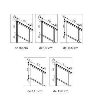 Paroi de douche fixe à carrés noirs | FR103 Melonbath