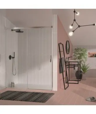 Paroi de douche 1 fixe + 1 porte coulissante Glasé