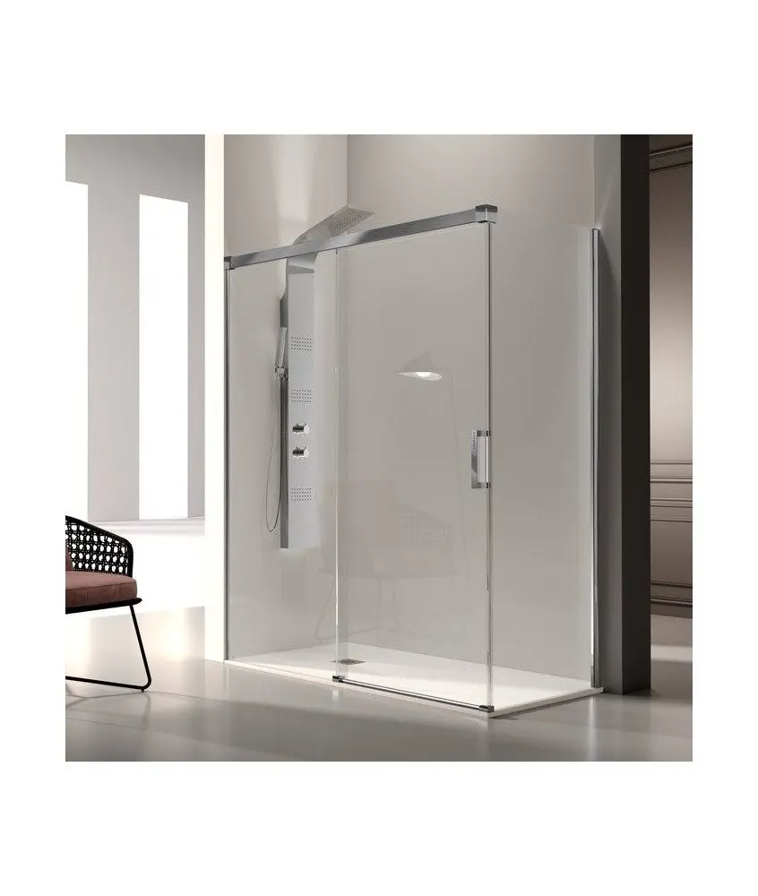 Paroi de douche rectangulaire à côté fixe Glasé Kassandra en Melonbath | Écrans de salle de bains | Offres