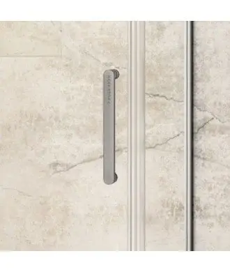 Paroi de douche frontale 2 fixes et 2 coulissantes Slim | Acier LM100