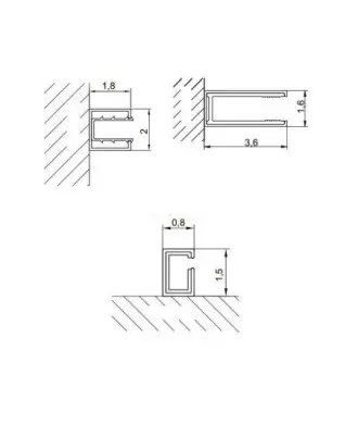 Façade fixe + coulissante inox | Melonbath LM102