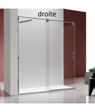 Paroi de douche rectangulaire en acier inoxydable | Slim LM103