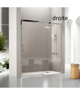 Paroi de douche fixe et coulissante acero inox Luka