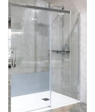 Paroi de douche fixe et coulissante acero inox Luka