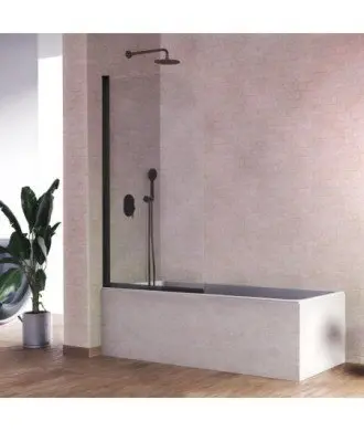 Pare-baignoire pivotante noir mat Rita Kassandra en Melonbath | Écrans de salle de bains | Offres