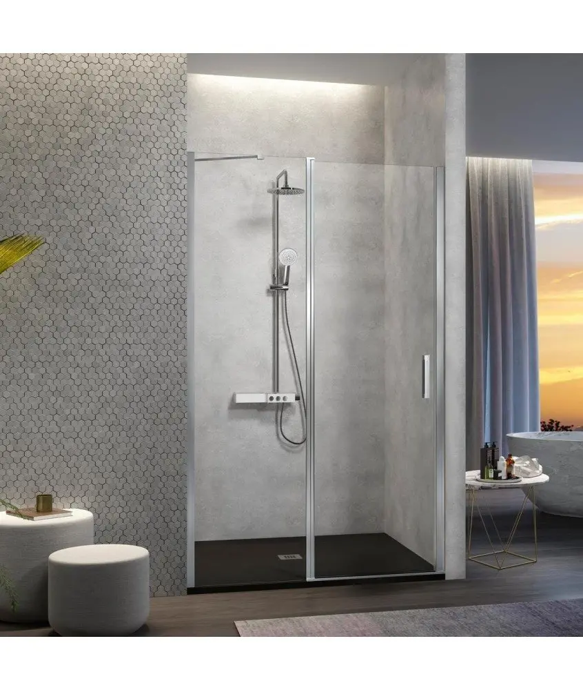 Paroi de douche un fixe et un battant Nardi rabattable Kassandra en Melonbath | Écrans de salle de bains | Offres