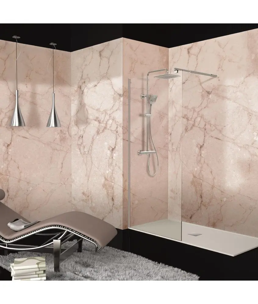 Paroi de douche fixe 10 mm série 300 Kassandra en Melonbath | Écrans de salle de bains | Offres