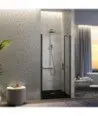 Paroi de douche fixe et pivotante au centre noire Nardi