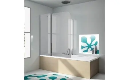 Parois de baignoire 1 fixe + 1 pivotante